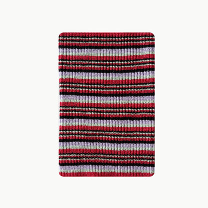 Striped Wool Blend Knit Neck Warmer for Unisex Winter Wear