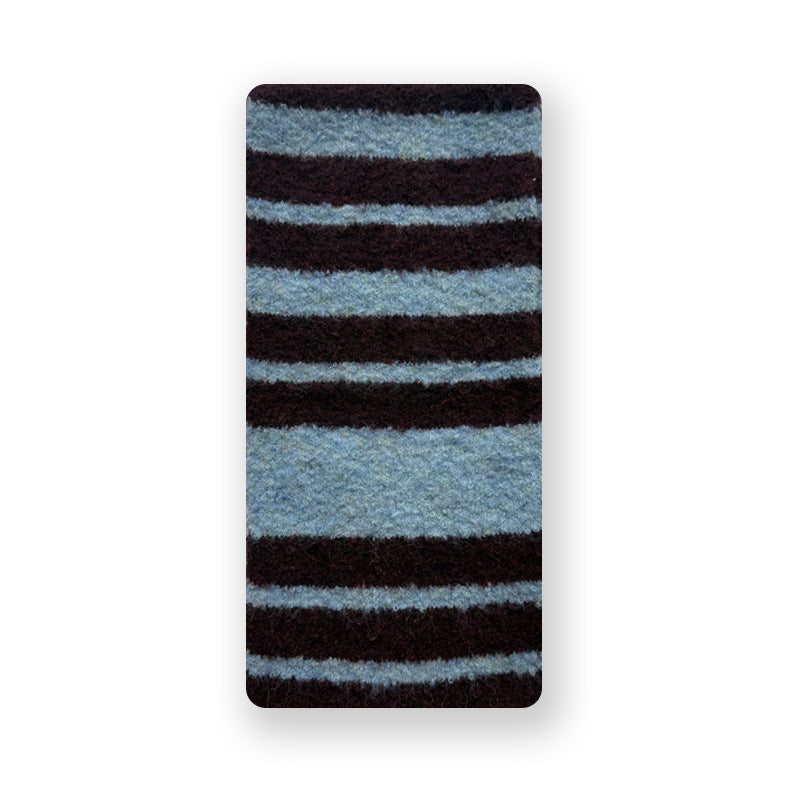 Striped Circle Pattern Knit Scarf Soft Cozy Winter Scarf