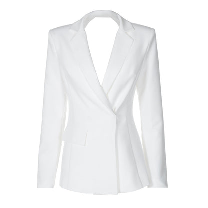 Fashionable Sexy Backless Slim Fit Long Sleeve Blazer