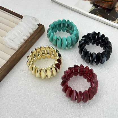 Unique Resin Gradient Bangle Stylish Stretch Bracelet