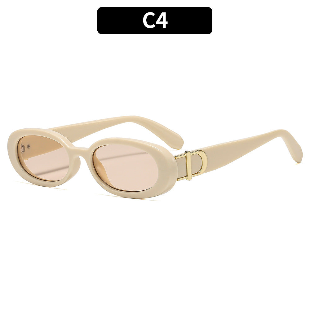 Vintage Oval Women's Summer Sunglasses UV400 Protection