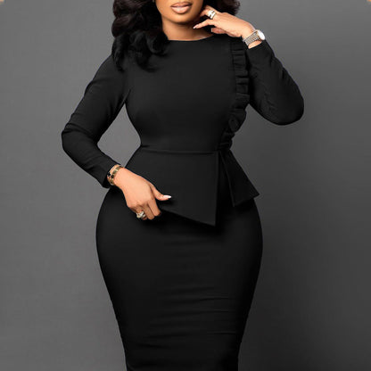 Elegant Pencil Skirt Dress Polyester Casual Wear