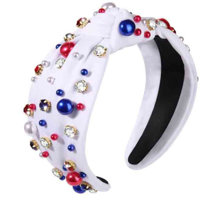 Wide Headband with Pearl Detail for Stylish Women