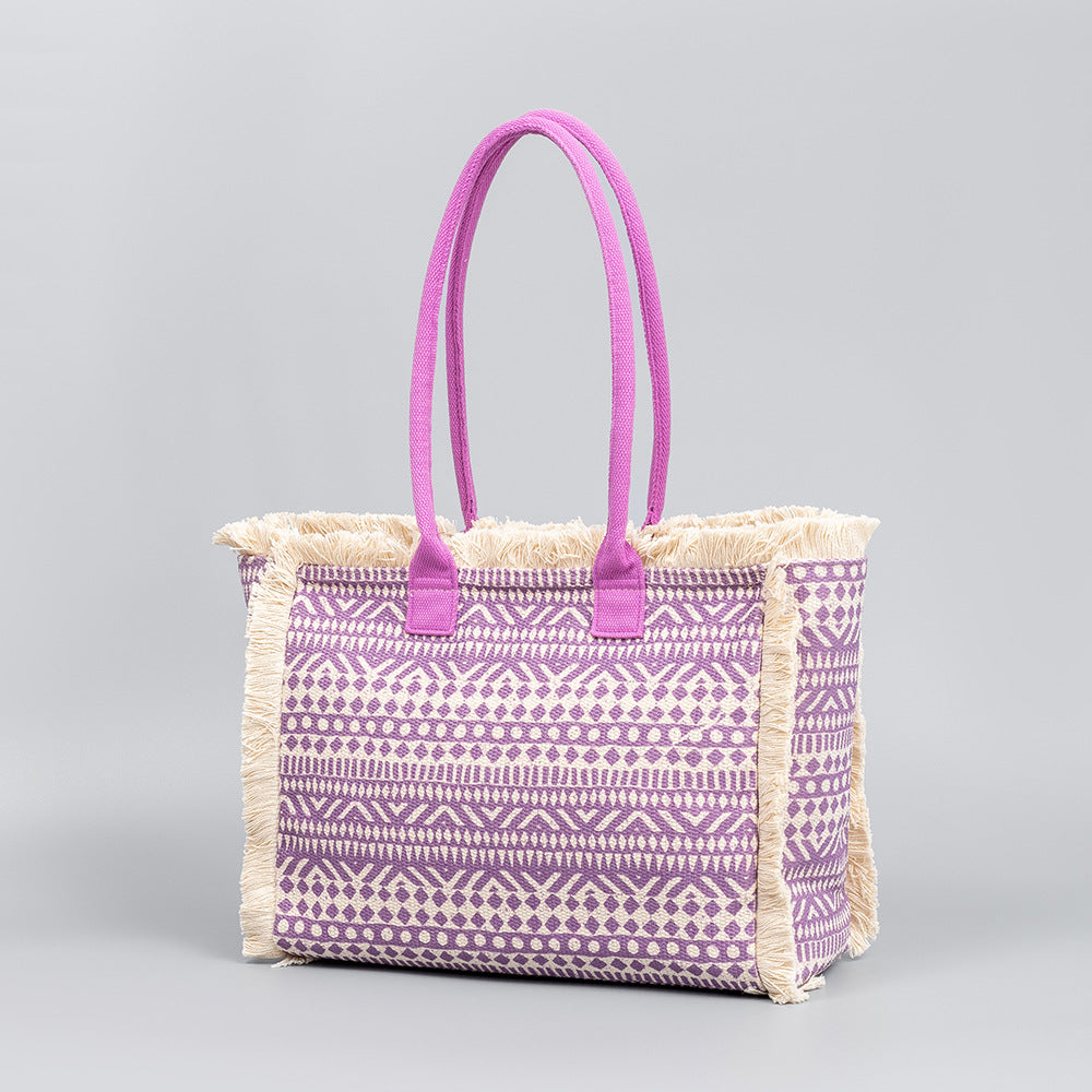 Vintage Print Tassel Handbags