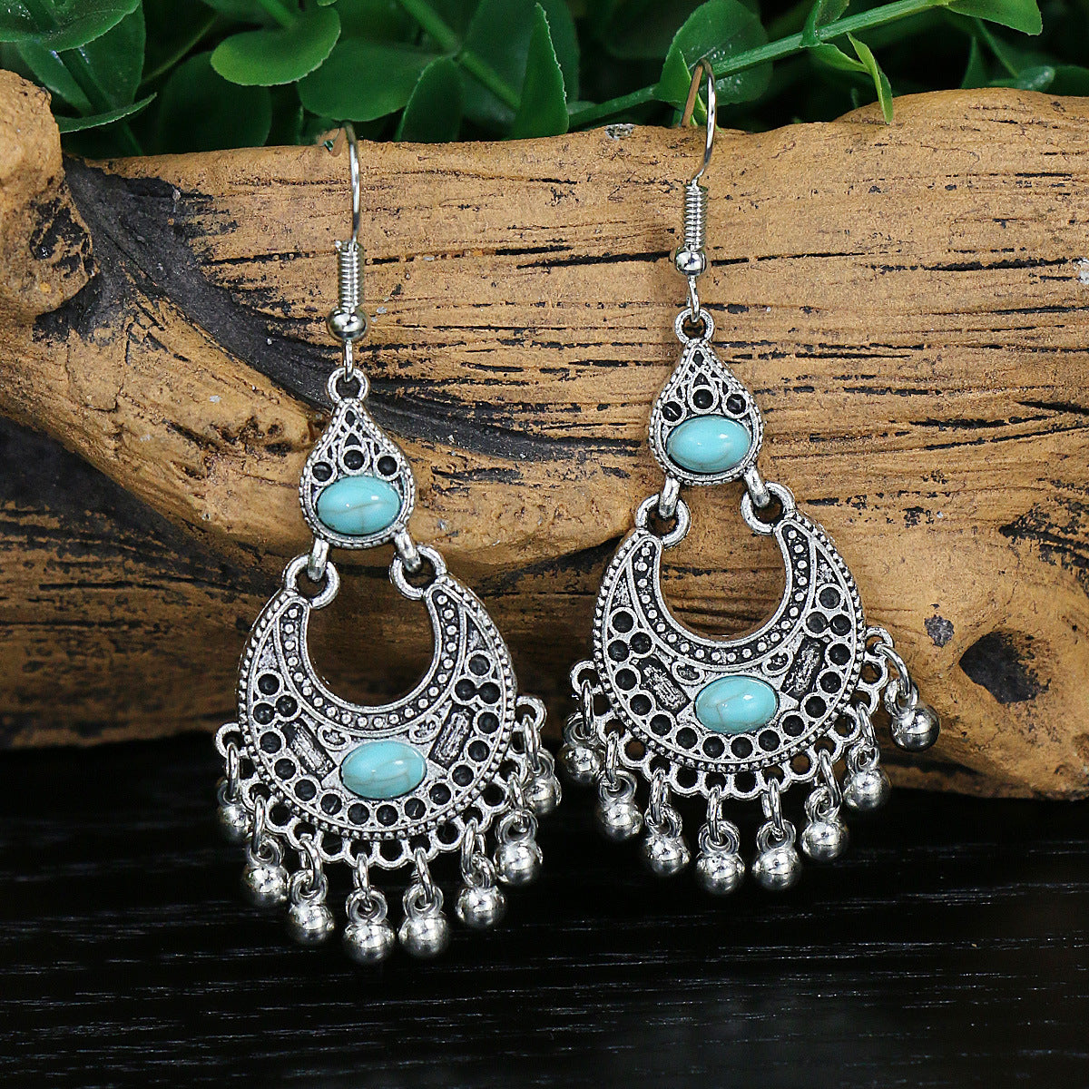 Bohemian Tassel Drop Earrings Geometric Alloy Earrings