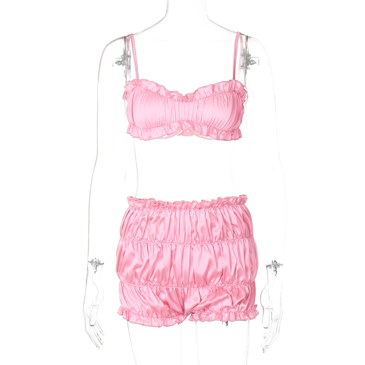 Slim Fit Sexy Strapless Romper Set