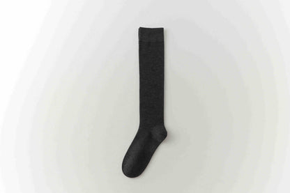 Casual Solid Color Knee High Wool Socks
