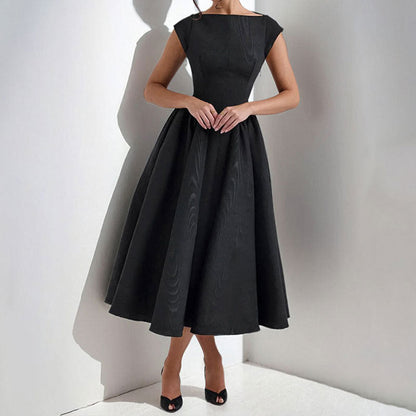 Elegance Backless Midi Dress Casual Slim Fit