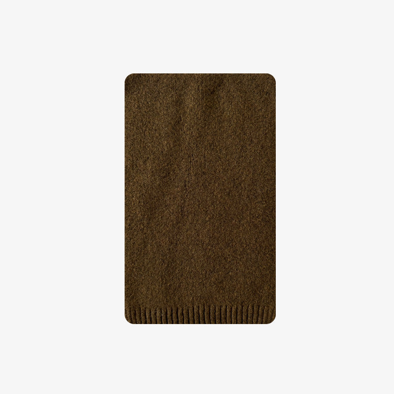 Winter Knit Solid Color Wool Blend Warm Scarf