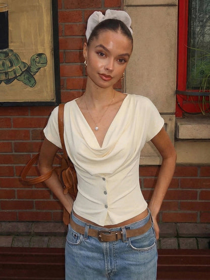 Trendy Slim Fit Off-Shoulder T-Shirt for Women