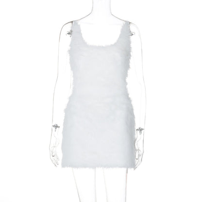 Elegant Sexy Hollow Back Zipper Bodycon Dress