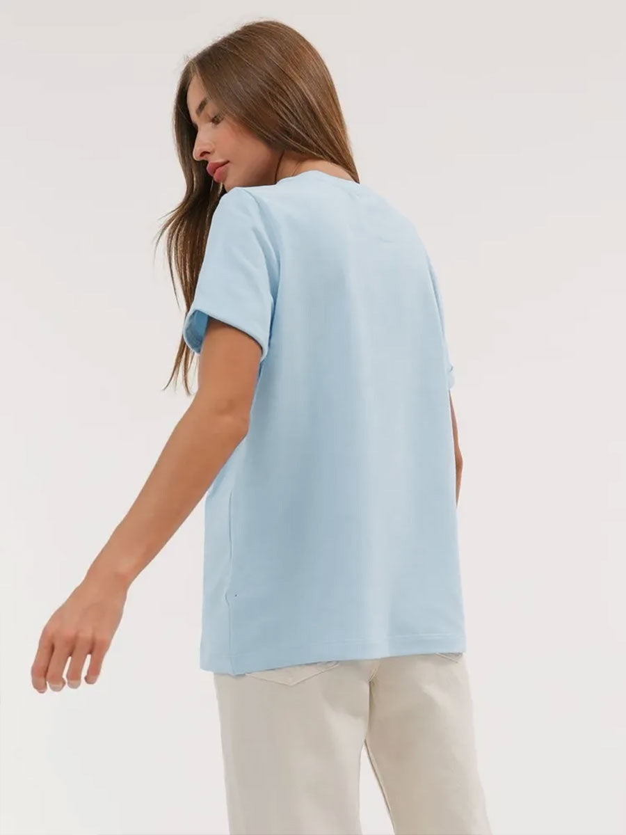 Casual Solid Cotton Short Sleeve T-Shirt for Everyday Wear