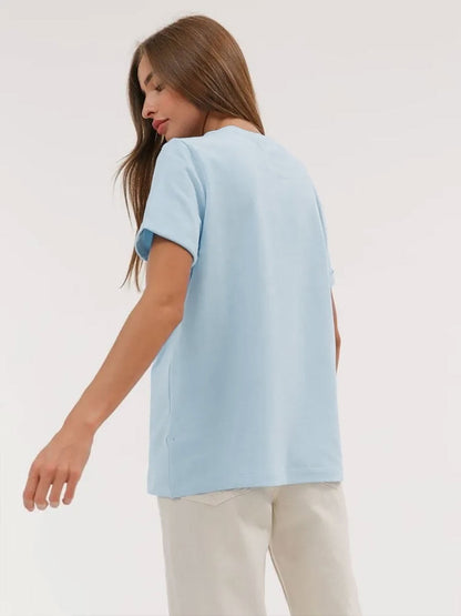 Casual Solid Cotton Short Sleeve T-Shirt for Everyday Wear