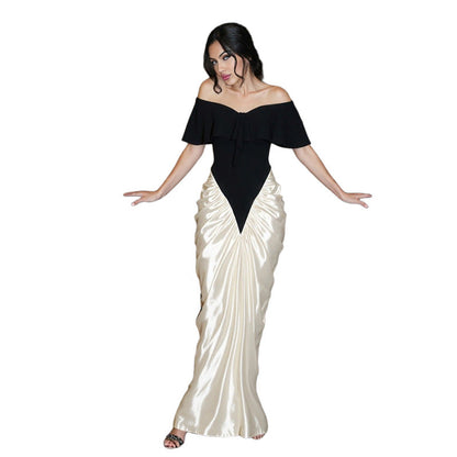 Elegant Off-Shoulder Ruched Bodycon Dress