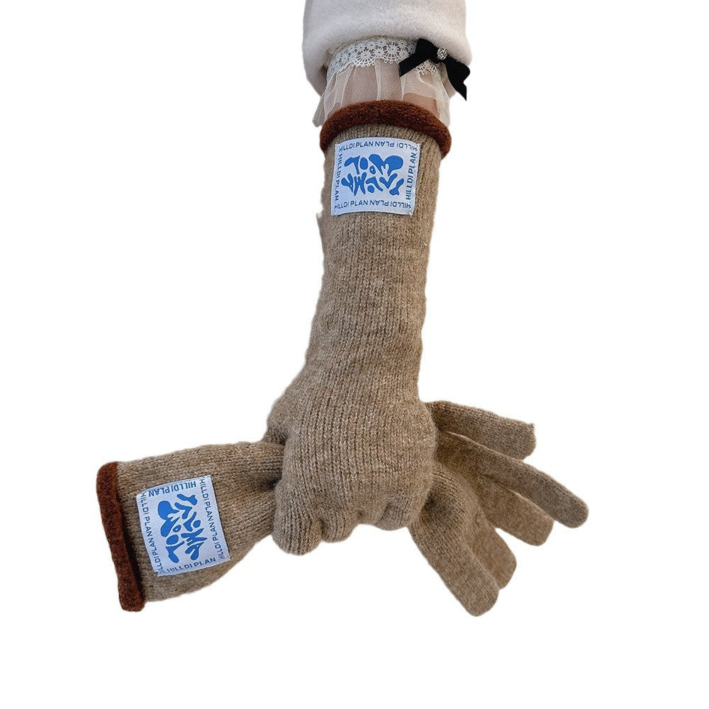 Winter Thermal Soft Touchscreen Wool Long Gloves