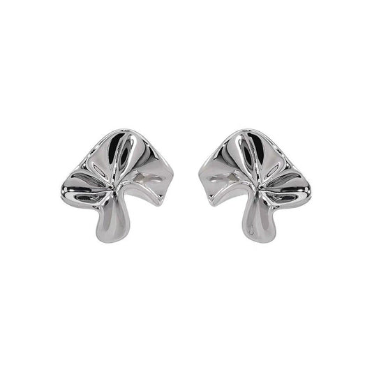 Simple Geometric Ruched Stud Earring