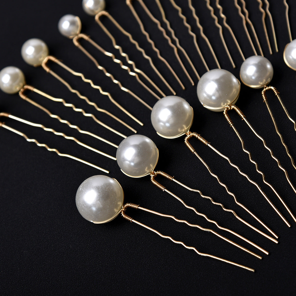 Bridal Pearl Hairpins Vintage U-Shaped Hair Accessories