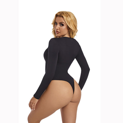 Seamless Waist-Slimming Long Sleeve Bodysuit