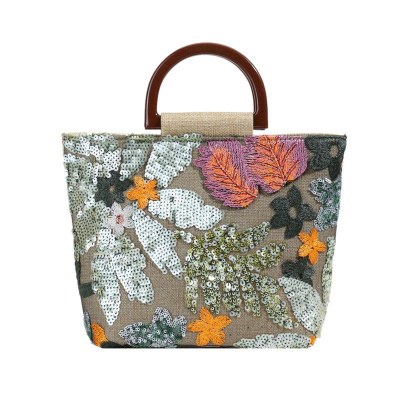 Fashionable Floral Tote Bag Soft PVC Street Style