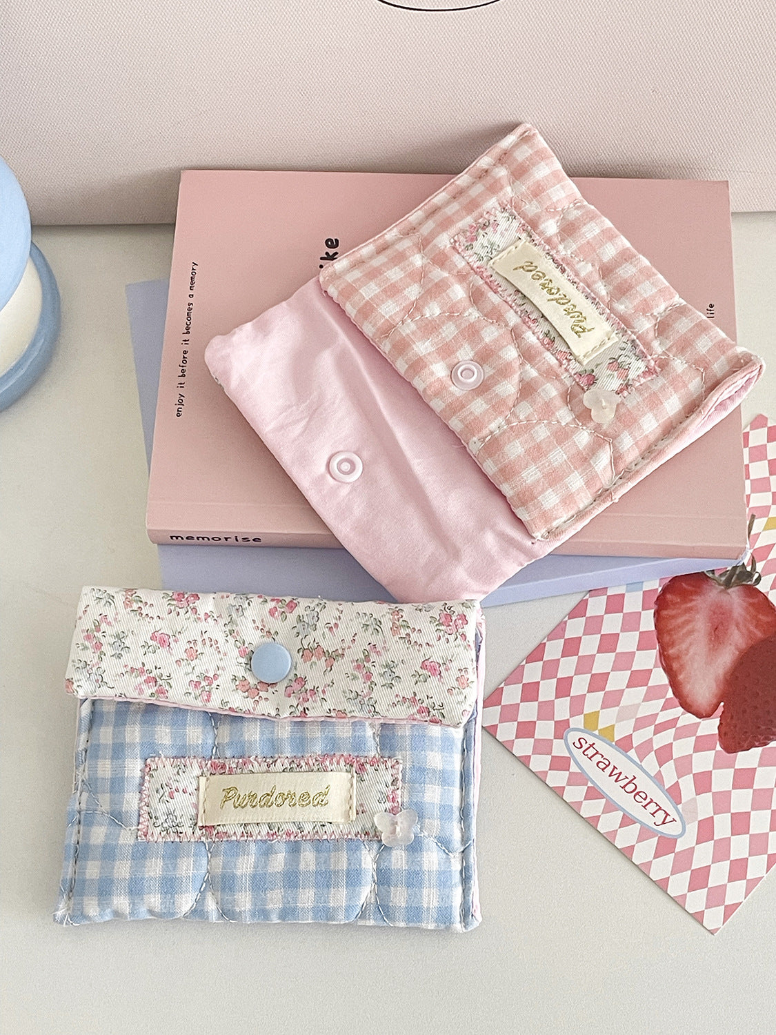 Floral Pattern Storage Pouch Stylish Cotton Bag