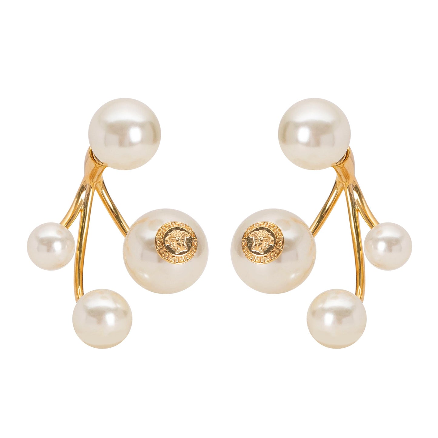 Vintage Floral Pearl Stud Earrings With 925 Silver Posts