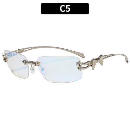 Trendy Y2K Star-Shape Sunglasses with Bow Accent