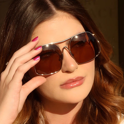 Fashionable Oversized UV400 Sunglasses for Men and Women