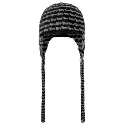 Winter Handmade Crochet Ear Flap Tassel Knit Hat