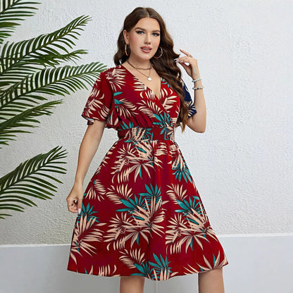 Summer V-Neck A-Line Dress For Women