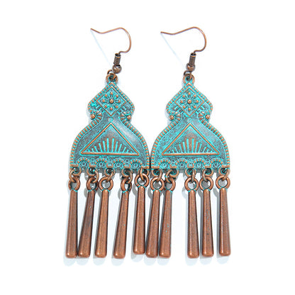 Bohemian Retro Tassel Earrings Vintage Style Travel Accessories
