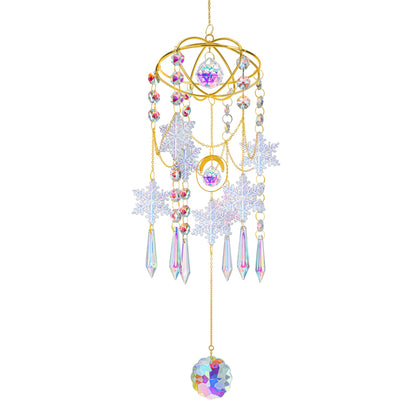 Crystal Snowflake Rainbow Window Hanging Suncatcher