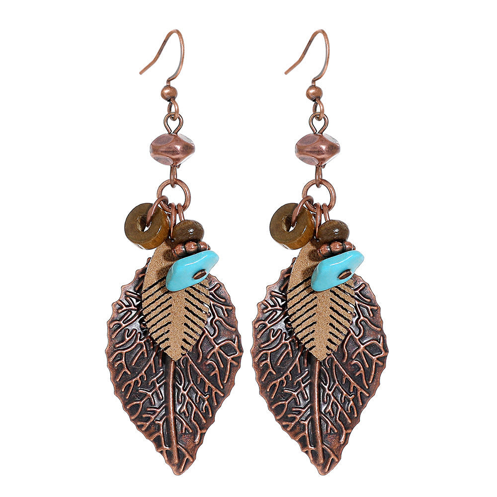 Vintage Ethnic Tassel Earrings Set - 12 Pairs Fashionable Boho Accessories