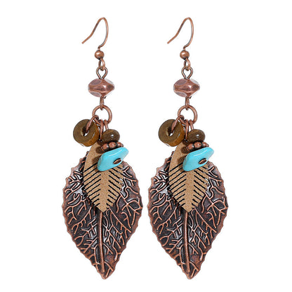 Vintage Ethnic Tassel Earrings Set - 12 Pairs Fashionable Boho Accessories