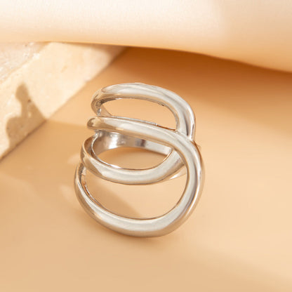 Geometric Hollow Double Waterdrop Bracelets Set Zinc Alloy Fashion