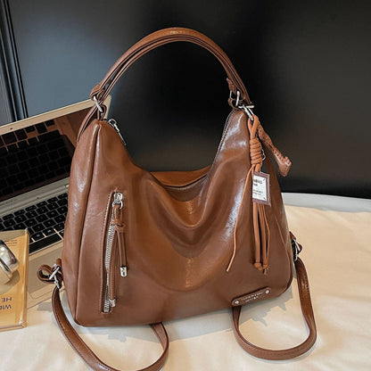 Retro Large Tote Bag for Women Stylish Casual Shoulder Bag