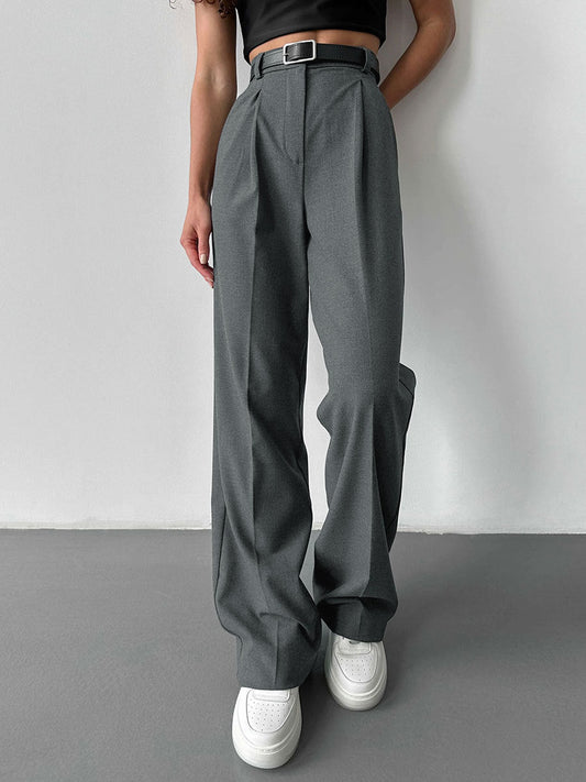 Casual High-Waist Wide-Leg Trousers for Women