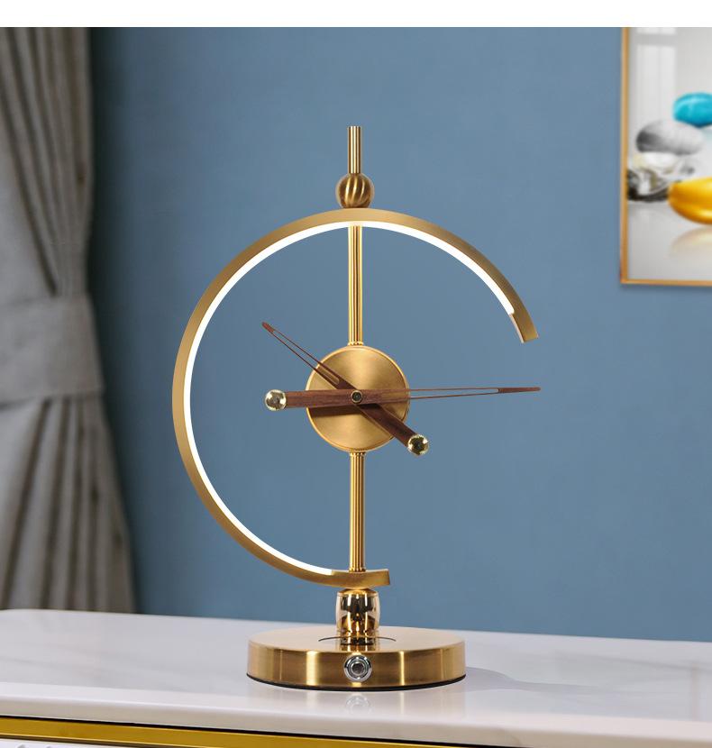 Creative Clock Lamp Modern Simple Bedroom Bedside Light Luxury Decoration Mobile Phone Intelligent Wireless Charging And Storage Lamp