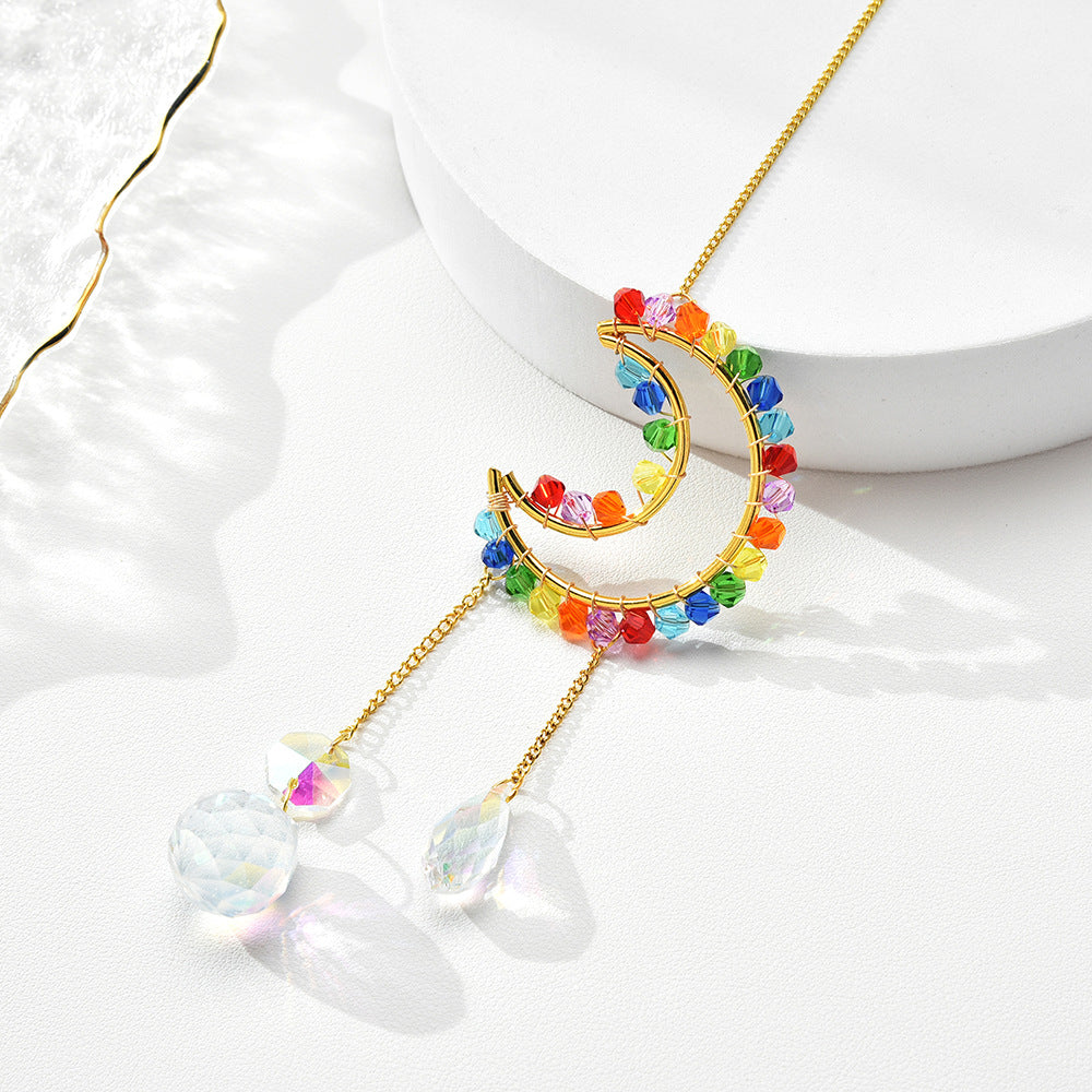 Colorful Crystal Cross Suncatcher Hangings