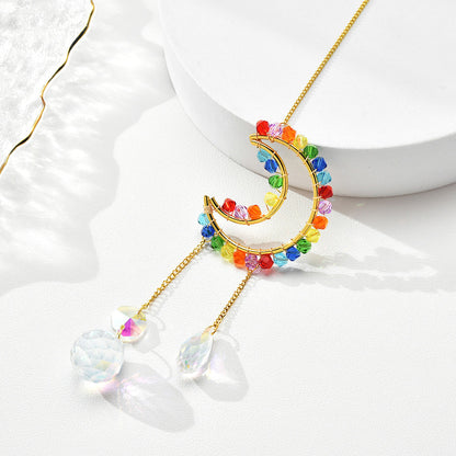 Colorful Crystal Cross Suncatcher Hangings
