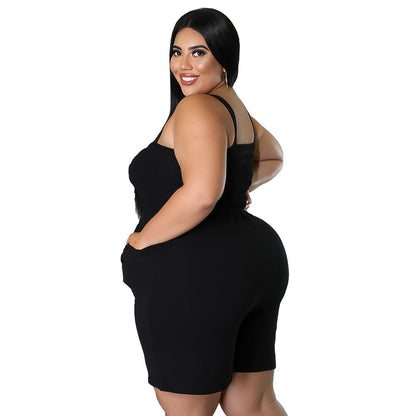 Chic Solid Color Slim-Fit Backless Jumpsuit