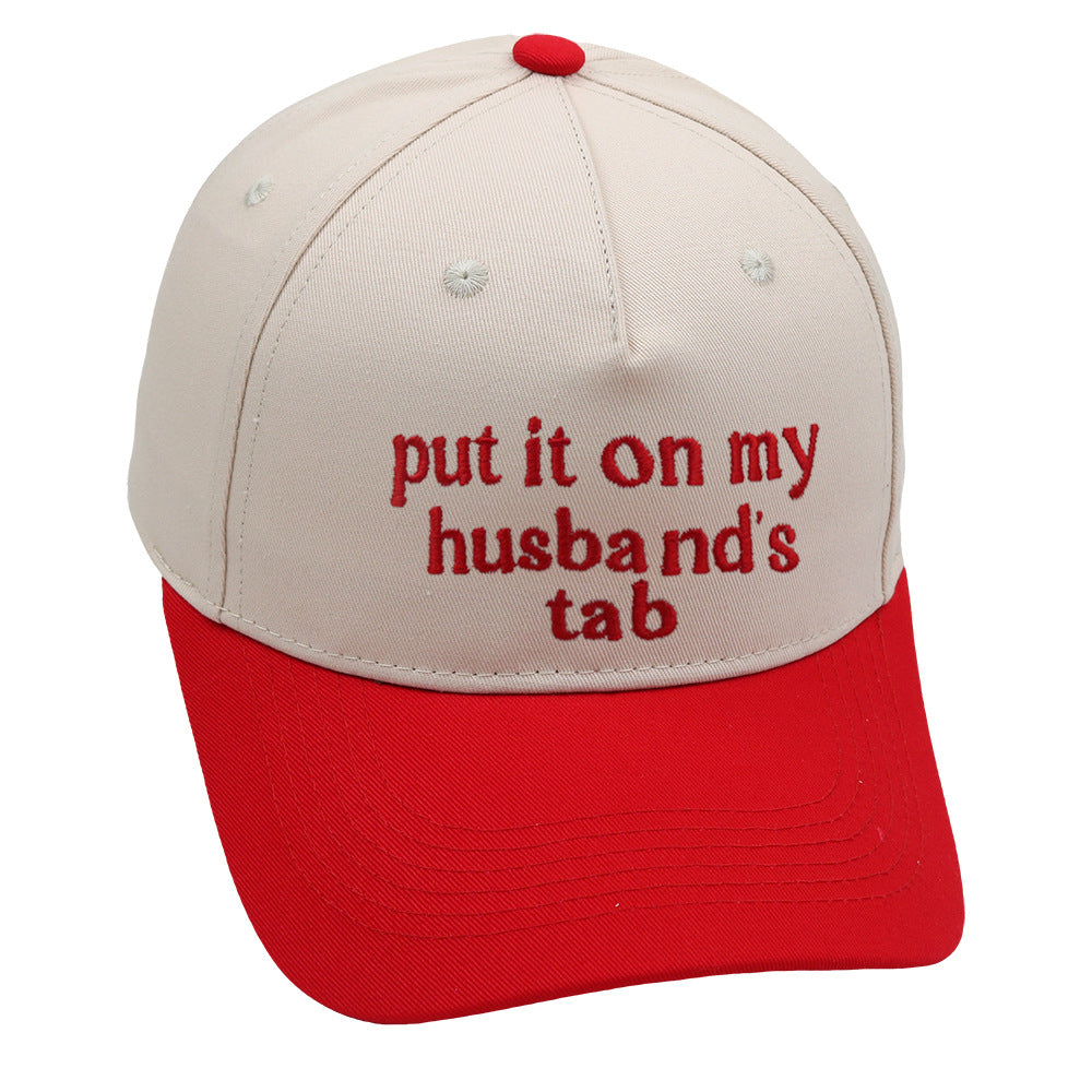 Color Block Letter Embroidered Baseball Caps