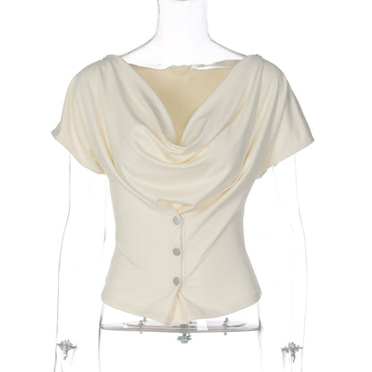 Trendy Slim Fit Off-Shoulder T-Shirt for Women