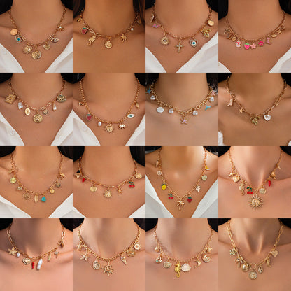 Ocean-Inspired Mermaid Tail Faux Pearl Tassel Necklace