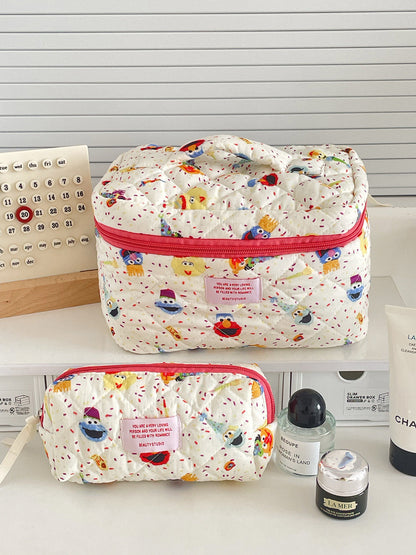 Sesame Street Cartoon Makeup Bag Cute Portable Storage Pouch