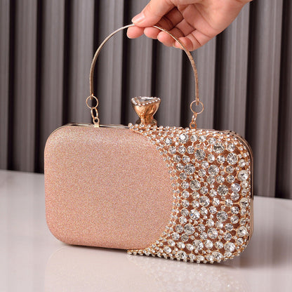 Rhinestone Evening Clutch Bag Chic Elegant Pouch