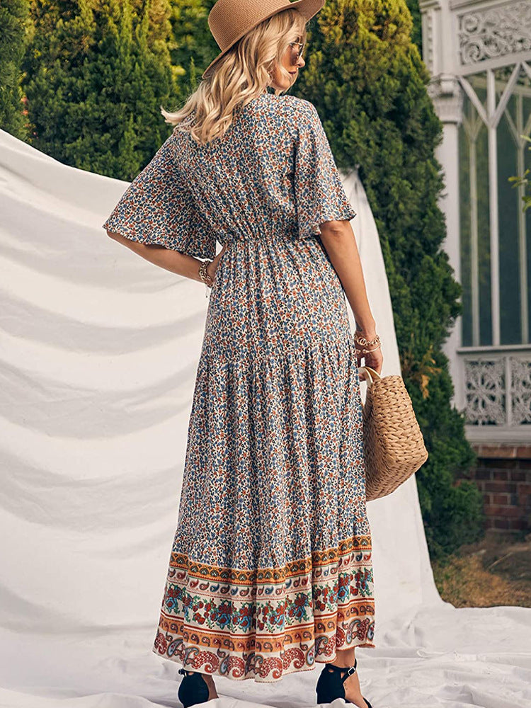 Summer Women'S Bohemian Dress Beach Resort Maxi Dress