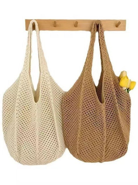Trendy Woven Tote Bag Casual Chic Handbag