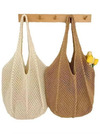 Trendy Woven Tote Bag Casual Chic Handbag