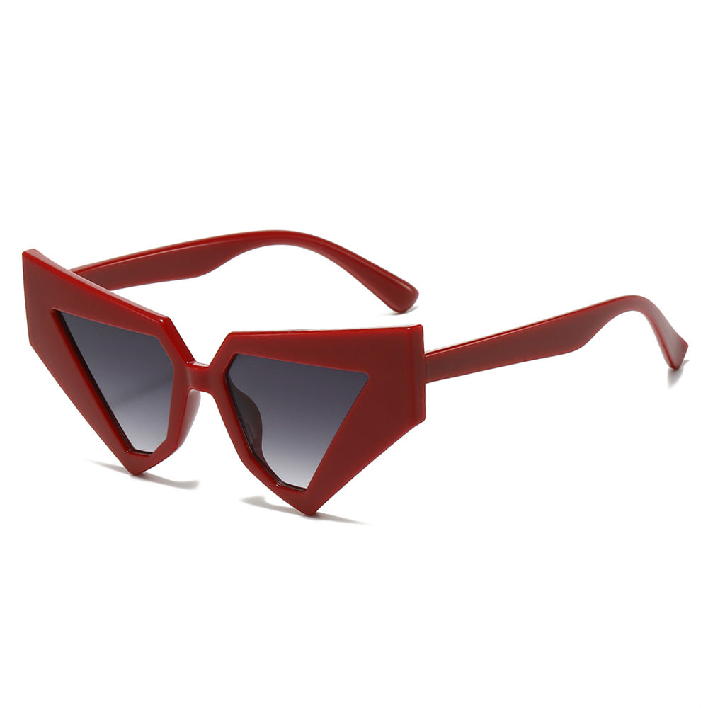 Trendy Geometric Sunglasses UV400 Gray Lenses