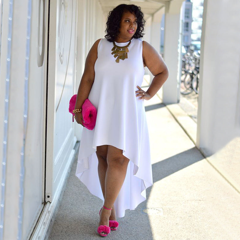 Stylish Plus Size Sleeveless Casual Dress
